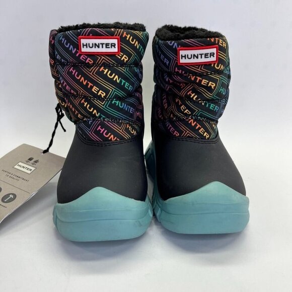 Hunter Girls' Intrepid Logo Cold Weather Snow Boots Size US Girl 8 UK 6 Rainbow - Picture 2 of 13